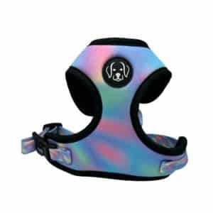 tie dye neoprene dog harness front image