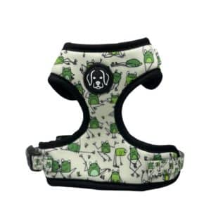 Harness with green frog design