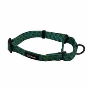 Martingale collar with green leafs